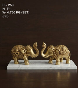 Brass elephant statues