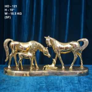 Brass horse figurines