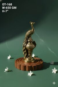 Brass peacock decor